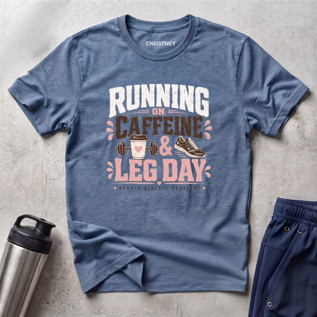 Running On Caffeine Leg Day T-Shirt