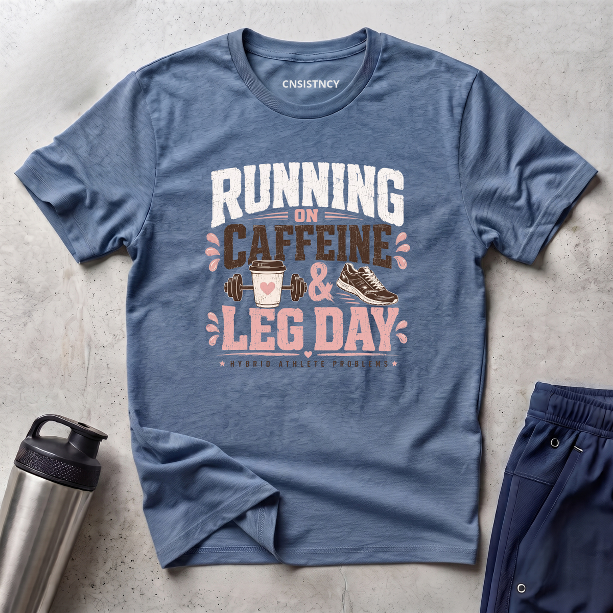 Running On Caffeine Leg Day T-Shirt