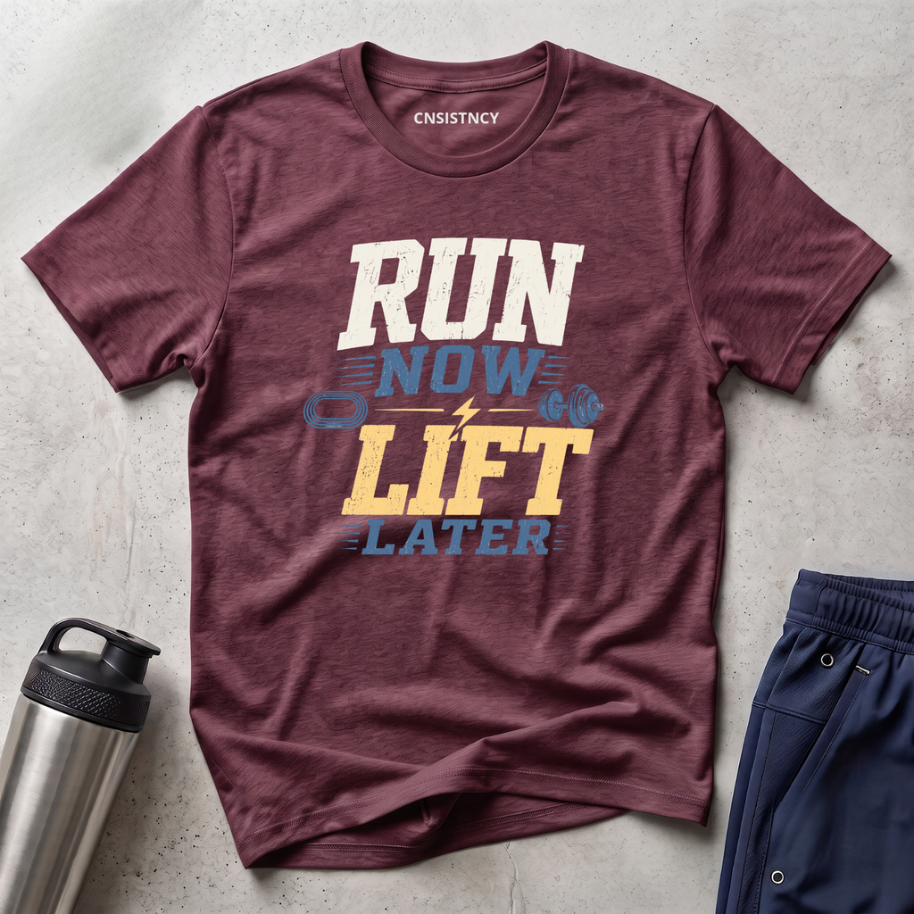 Run Now Lift Later T-Shirt