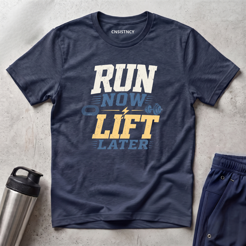 Run Now Lift Later T-Shirt