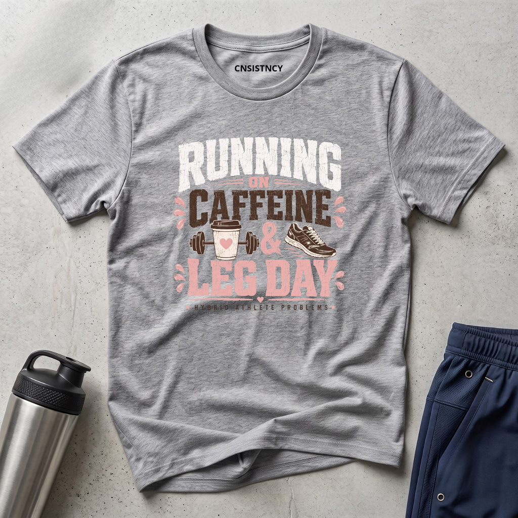 Running On Caffeine Leg Day T-Shirt