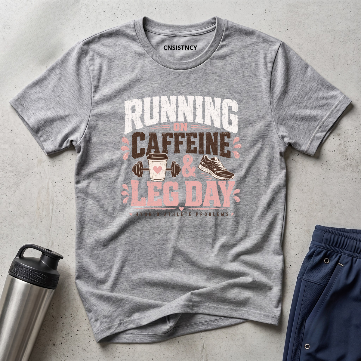 Running On Caffeine Leg Day T-Shirt